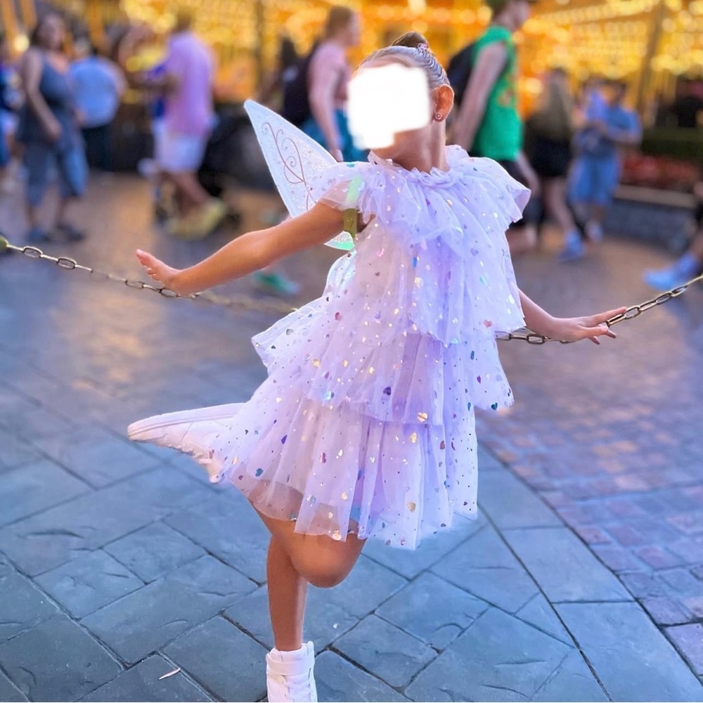 Lola + The Boys Foil Hearts Tulle Dress | Kids size 6